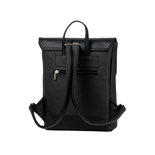 Inez fedeleles hátizsák mini Fekete/ fekete 3d