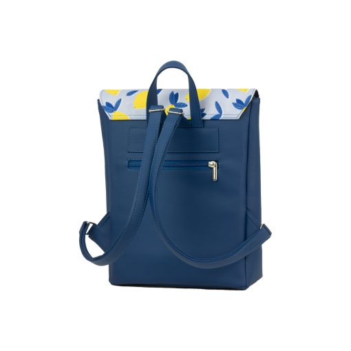 Inez fedeleles hátizsák mini Királykék/ citromminta