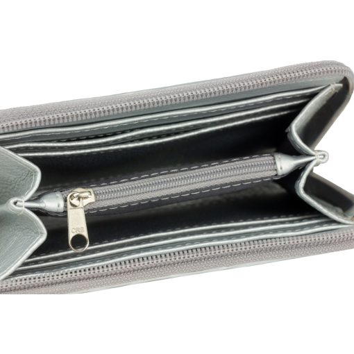 Elin pénztárca mini ezüst/ ezüst 3d hullám minta