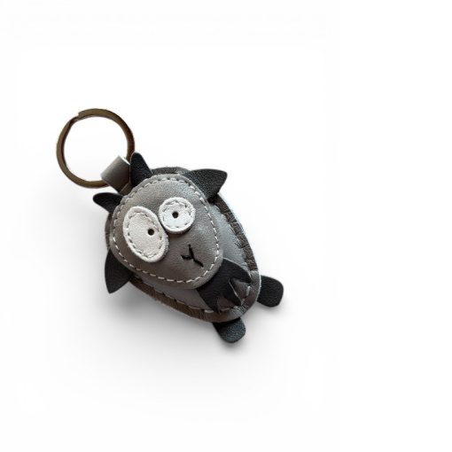 Kecske figurás bőr kulcstartó