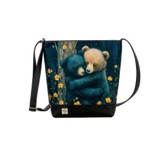 Atina válltáska maxi fekete/ macis