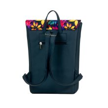 Inez fedeleles hátizsák maxi sötétkék/ levélminta