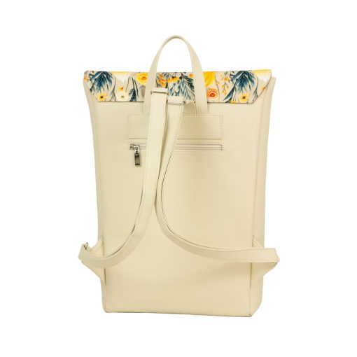 Inez fedeleles hátizsák maxi bézs/ réti virág