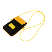 Médea mini mobiltelefon táska fekete/ okker