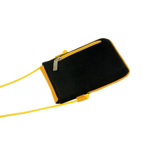 Médea mini mobiltelefon táska fekete/ okker