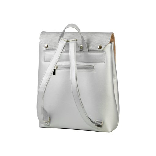 Kora maxi cserélhető fedeles hátizsák ezüst/ ezüst 3d hullámminta