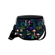 Rea válltáska fekete/ gombák