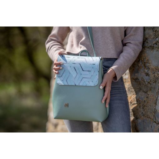 Kora mini cserélhető fedeles hátizsák türkíz/sellő