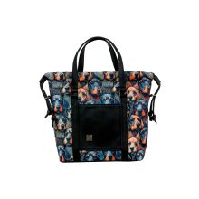 Bora 3 az 1-ben Mini (hátizsák, kézitáska, válltáska) fekete/ tacskók