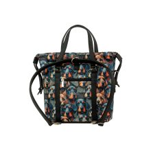 Bora 3 az 1-ben Mini (hátizsák, kézitáska, válltáska) fekete/ tacskók