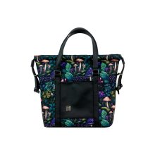 Bora 3 az 1-ben Mini (hátizsák, kézitáska, válltáska) fekete/ gombák