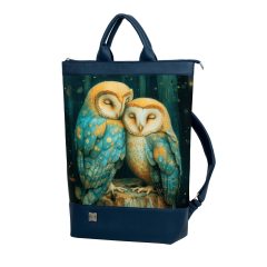   Zoé Notebook (hátizsák és kézitáska) Sötétkék/baglyok