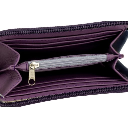 Elin pénztárca maxi Lila 3d hullámminta