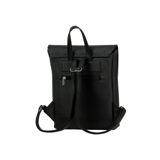 Inez fedeleles hátizsák mini fekete/ fekete 3d hullámminta 