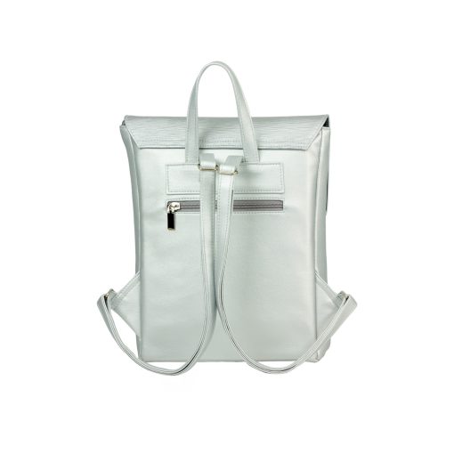 Inez fedeleles hátizsák mini ezüst/ ezüst 3d hullámminta 