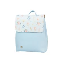 Kora maxi cserélhető fedeles hátizsák ezüst /okker geometrikus